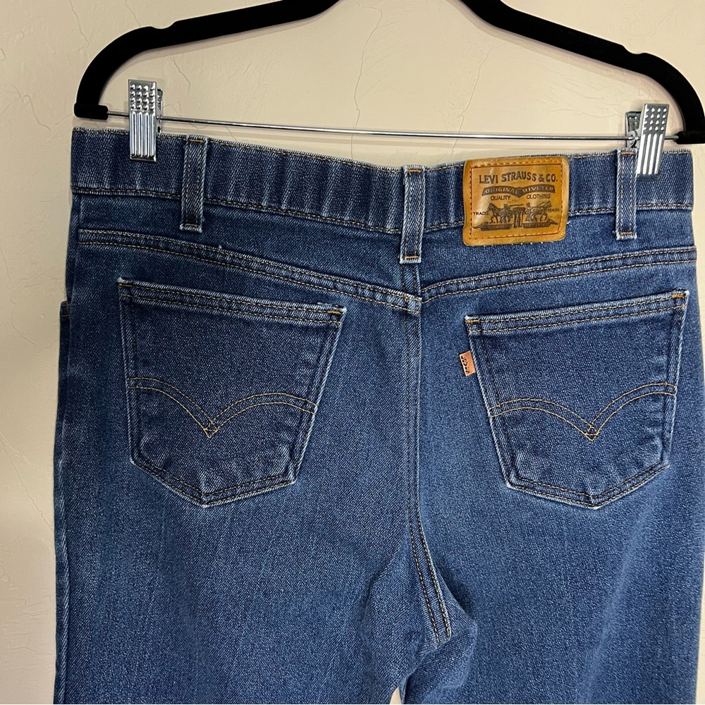Levi's Vintage 90’s Action Orange Tab High Rise Crop Straight Denim Jeans‎ - Picture 7 of 12